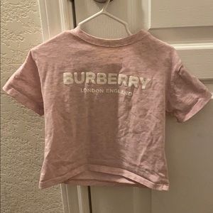 Pink Burberry shirt for toddler girls